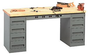 Tennsco - Storage Made Easy - Workbench With Modular Units