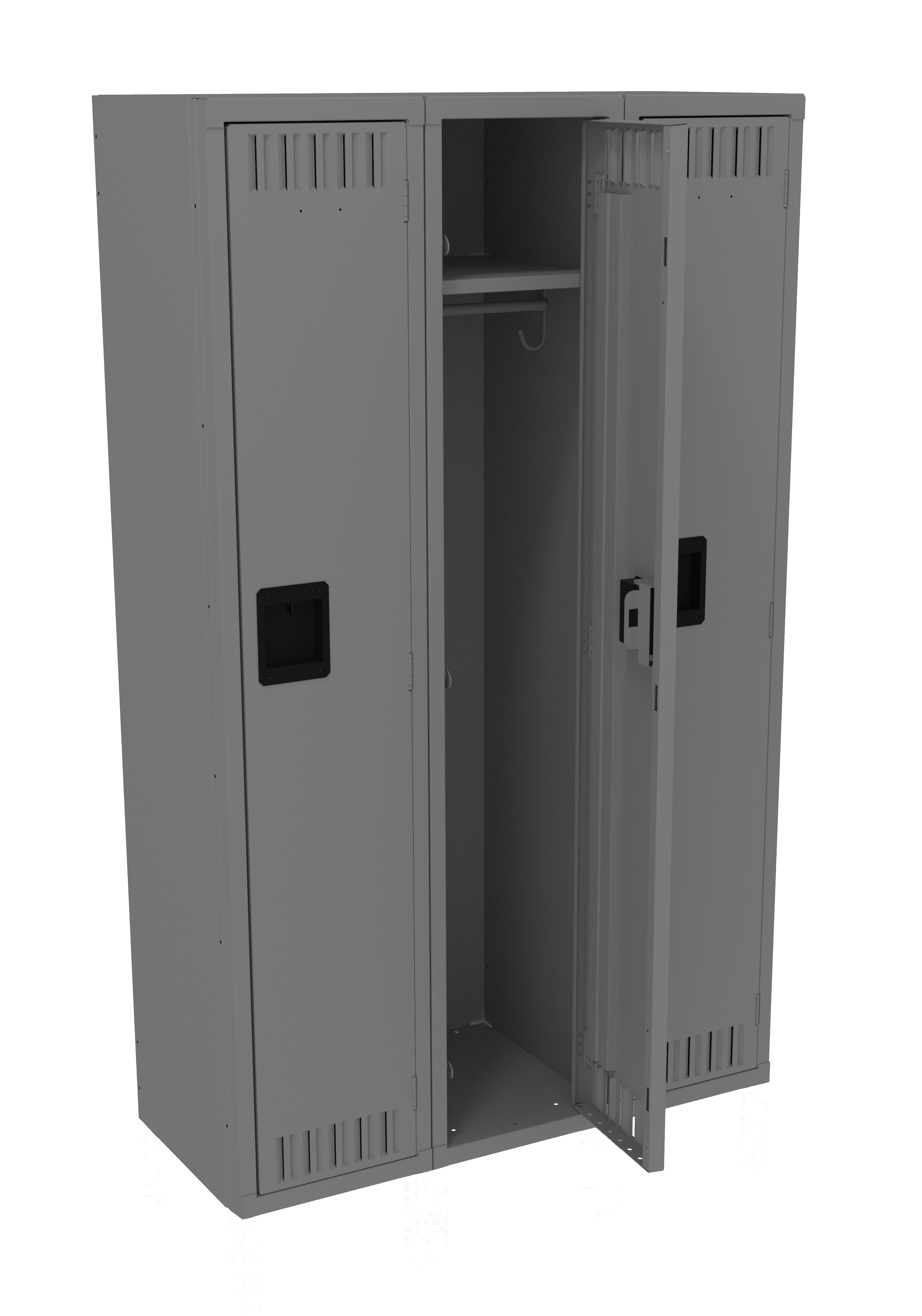 - (Unassembled) Single Tier Storage Easy Made Locker Without - Wide Tennsco Legs - Three